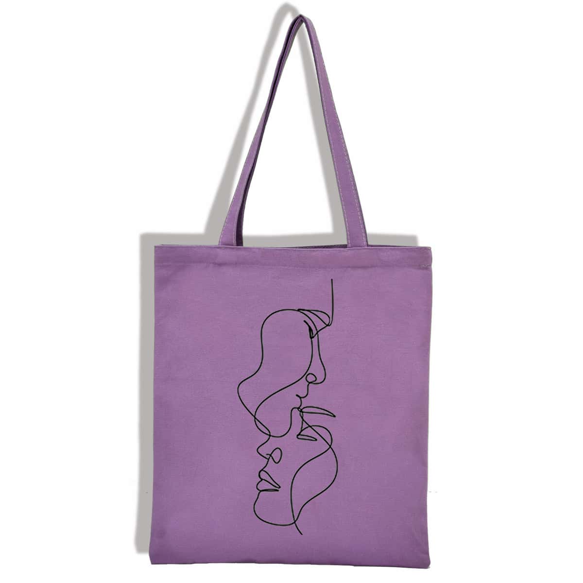 

Abstract Figure Tote Bag, Purple
