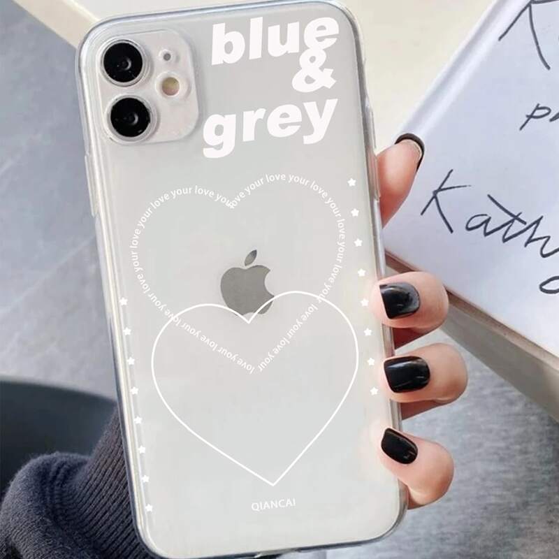 Letter Graphic Phone Case, White