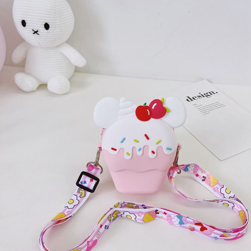 

Cartoon Ice Cream Shaped Crossbody Bag, Pink
