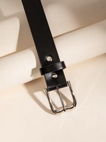 1pc Women's Black Y2K Punk Rock Rivet Buckle Waist Belt, Versatile Casual Jeans Belt For Daily Wear Summer, School Fall, Autumn, Halloween