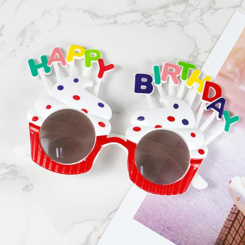 

1pc Birthday Decorative Sunglasses, Multicolor
