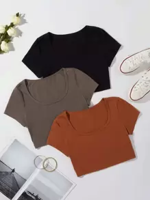 Áo thun màu trơn Giải trí - Nhiều màu - Xem 1