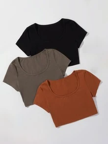 Áo thun màu trơn Giải trí - Nhiều màu - Xem 3