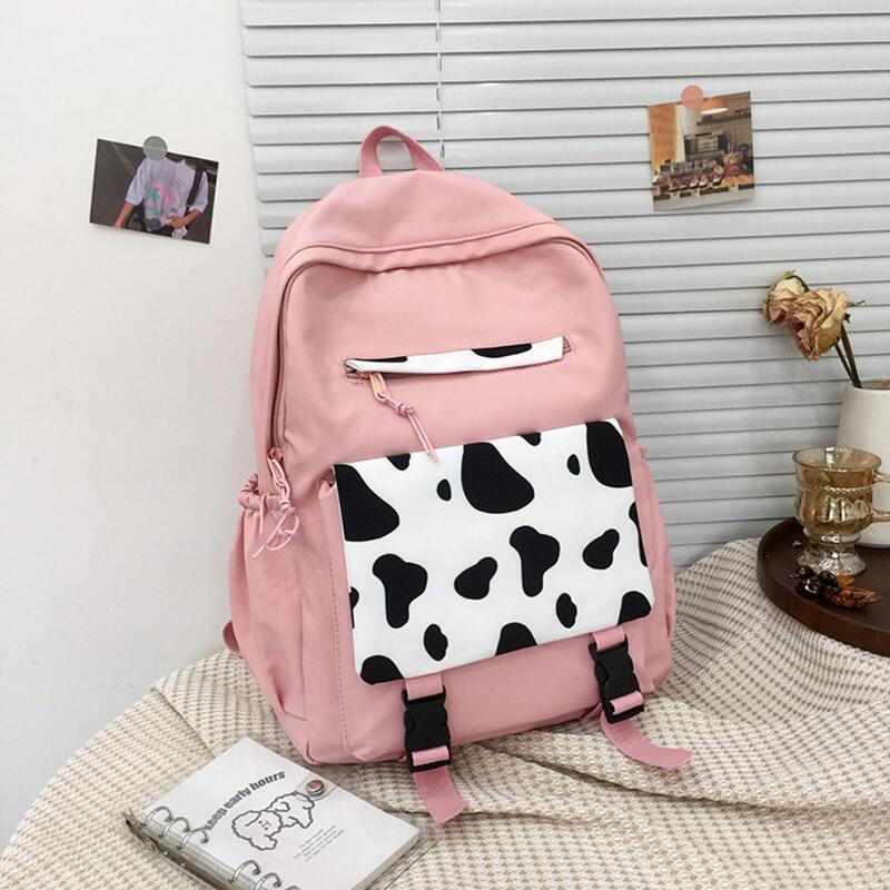 

Cow Pattern Backpack, Pink