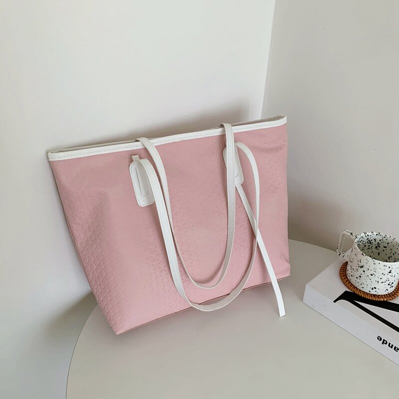 

Colorblock Tote Bag, Pink
