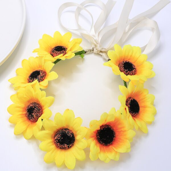 

Flower Decor Hair Band, Yellow