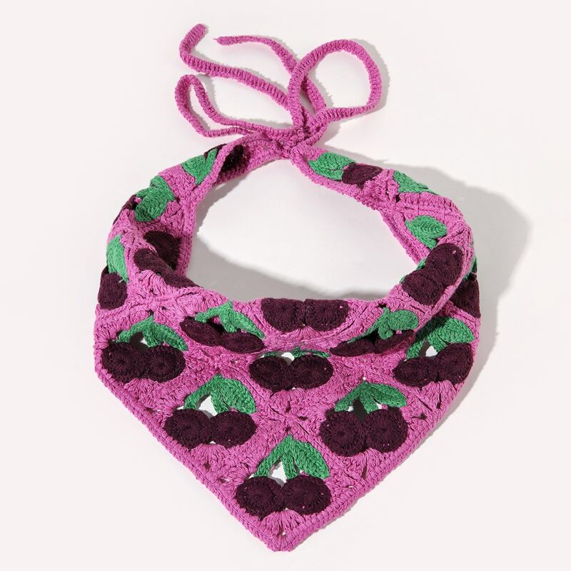 

Cherry Knit Hair Band, Purple