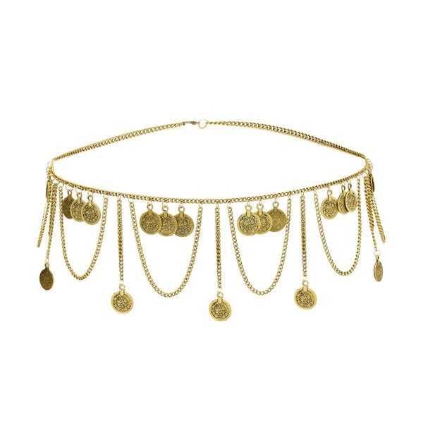 

Round Charm Waist Chain, Gold