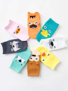 5pairs Toddler Kids Mẫu ngẫu nhiên Vớ mắt cá chân - Nhiều màu - Xem 1