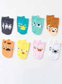 5pairs Toddler Kids Mẫu ngẫu nhiên Vớ mắt cá chân - Nhiều màu - Xem 2