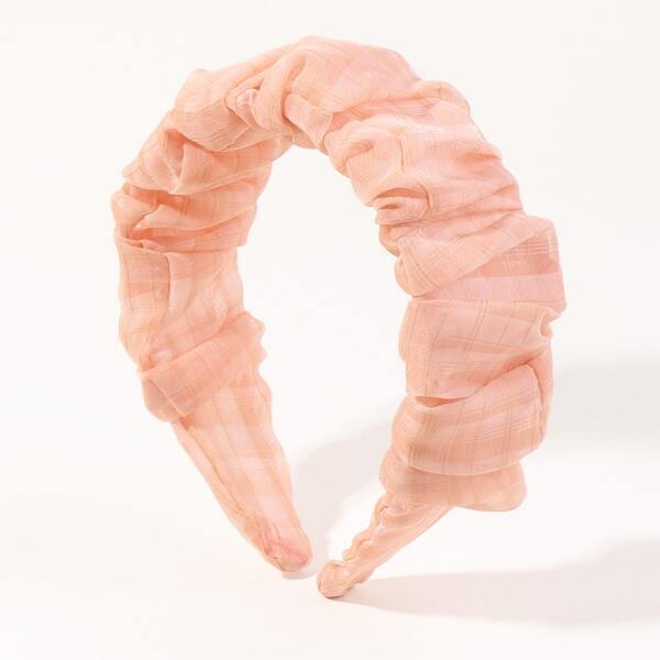 

Plaid Wide Headband, Orange