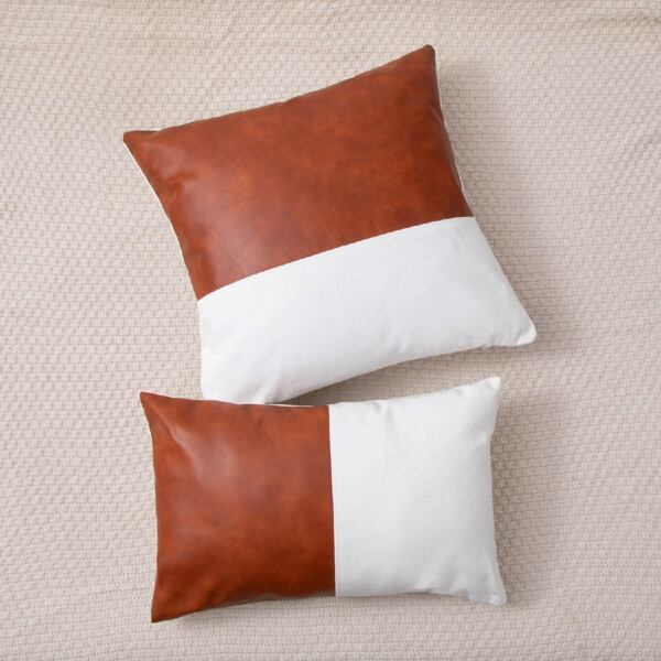 

1pc Color Block Cushion Cover Without Filler, Multicolor