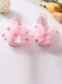 Bebé Calcetines tobilleros con diseño de lazo - Rosa - Ver 1