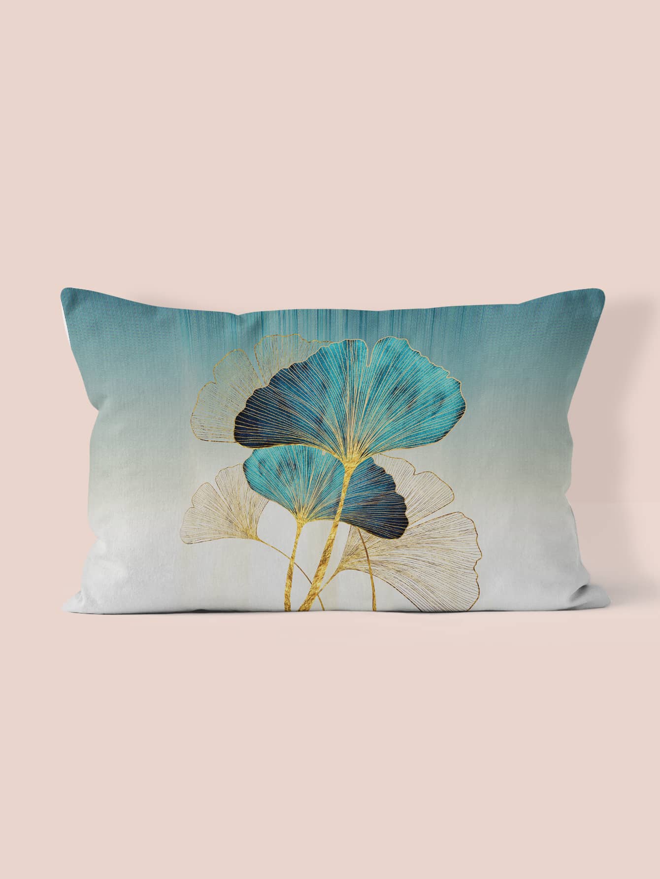 Ginkgo Leaf Print Cushion Cover không có chất làm đầy - Nhiều màu - Xem 1