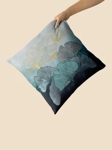Ginkgo Leaf Print Cushion Cover Without Filler - Multicolor - View 3