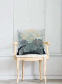 Ginkgo Leaf Print Cushion Cover Without Filler - Multicolor - View 4