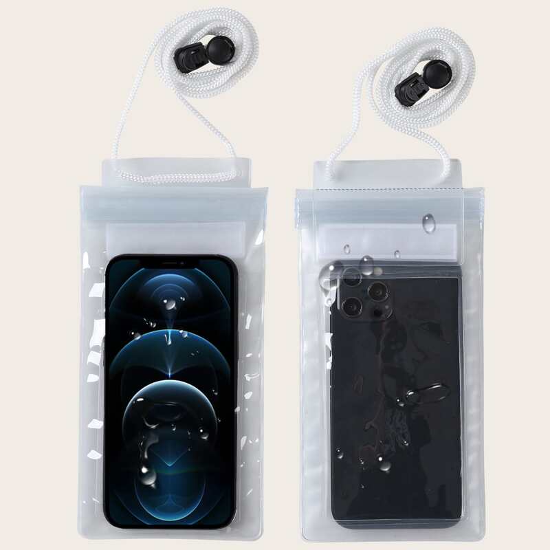 

1pc Waterproof Phone Bag, White