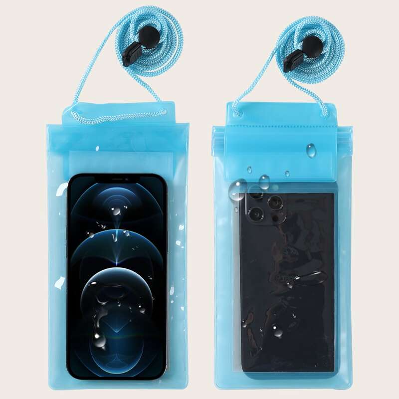 

1pc Waterproof Phone Bag, Baby blue