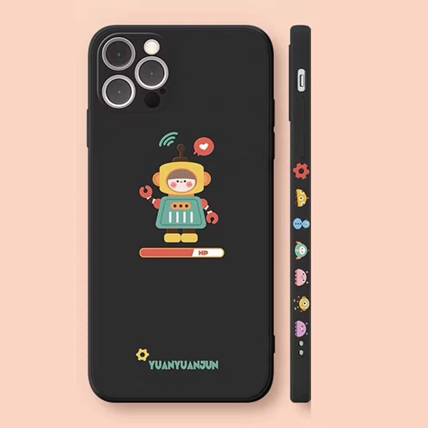 

Cartoon Robot Phone Case, Black