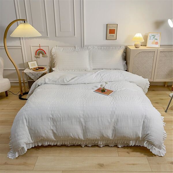 

Seersucker Duvet Cover Sets Without Filler, White