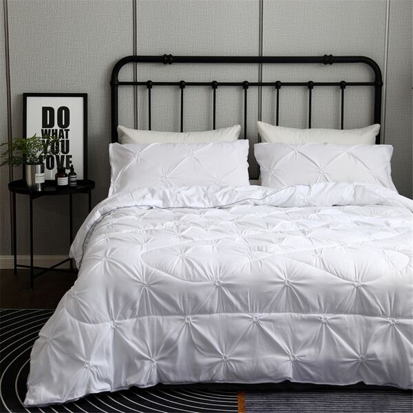 

Solid Knot Quilt Sets Without Filler, White