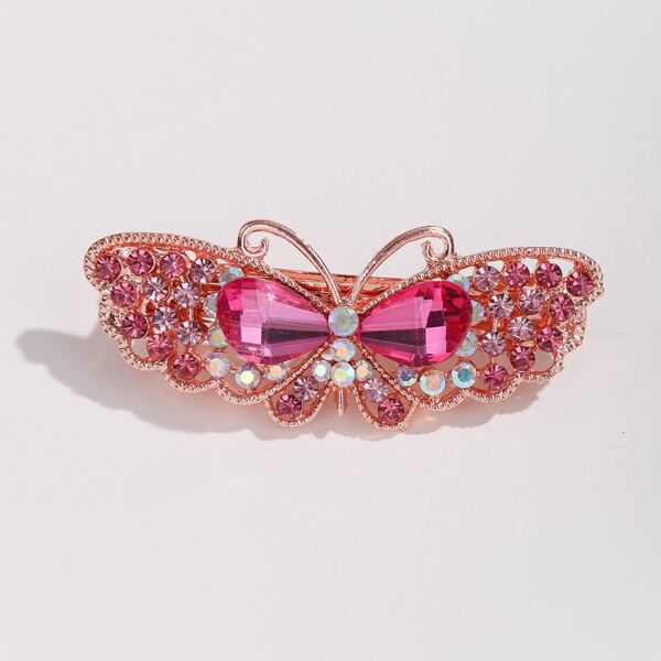 

Rhinestone Butterfly Decor Hair Clip, Pink