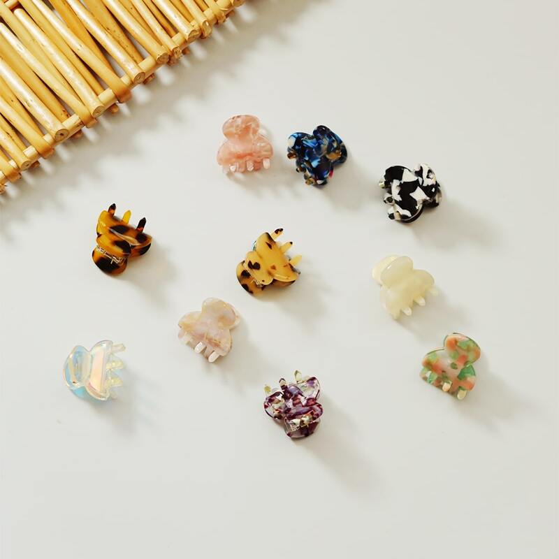 

10pcs Small Hair Claw, Multicolor
