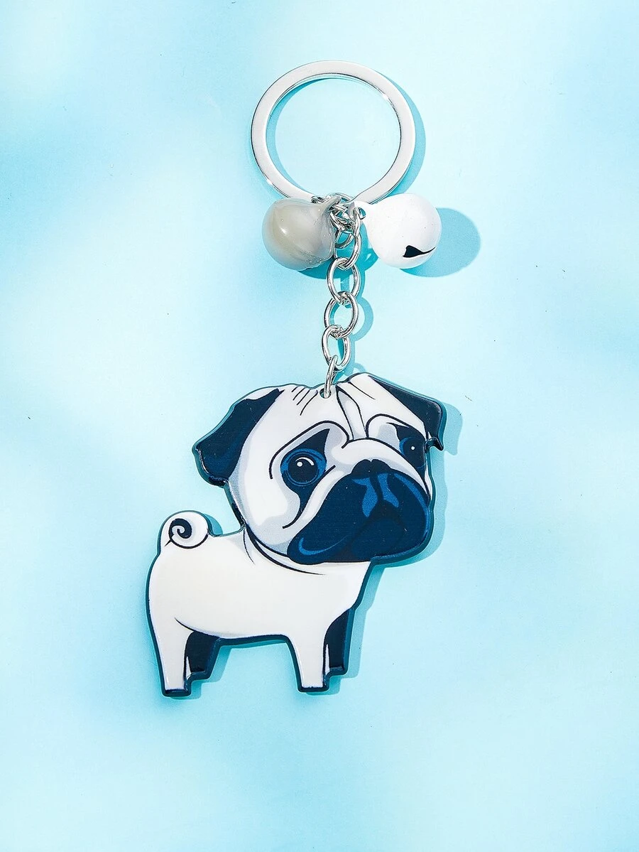 Cartoon Dog Pendant Keychain - Multicolor - View 1