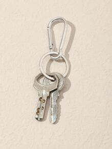 3 pièces Porte-clés simple sans clé - Argent - Voir 2