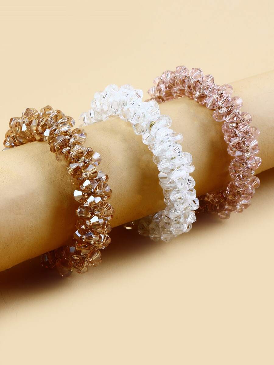 Băng đô đính cườm 3 gói - Nhiều màu - Xem 1