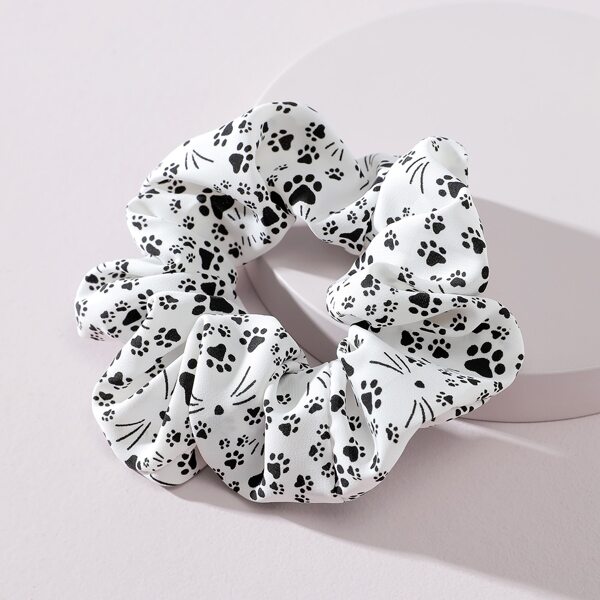 

Paw Print Hair Tie, White
