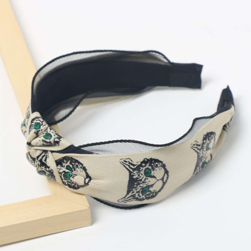 

Animal Print Hair Hoop, Beige