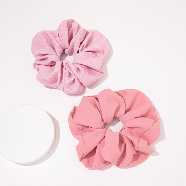 

2pcs Simple Scrunchies, Pink