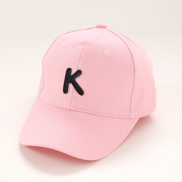 

Toddler Kids Letter Embroidered Baseball Cap, Pink