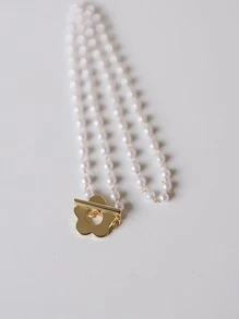 DAZY 花細節項鍊 - 金黃色 - 查看 8