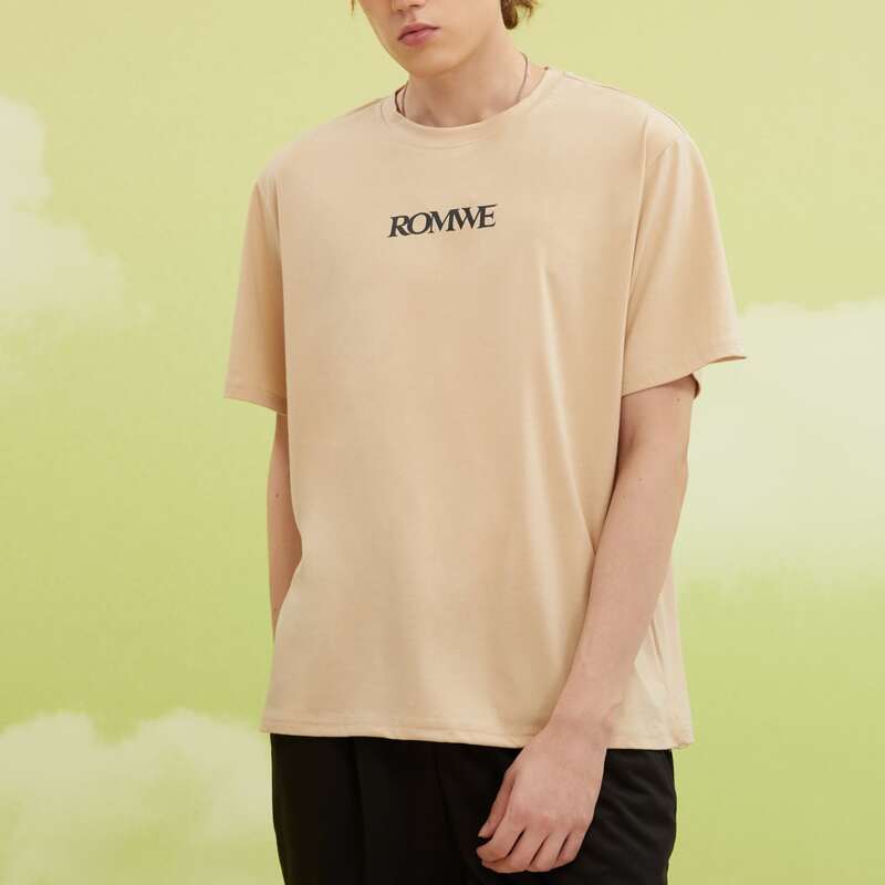 

Guys Letter Graphic Tee, Apricot