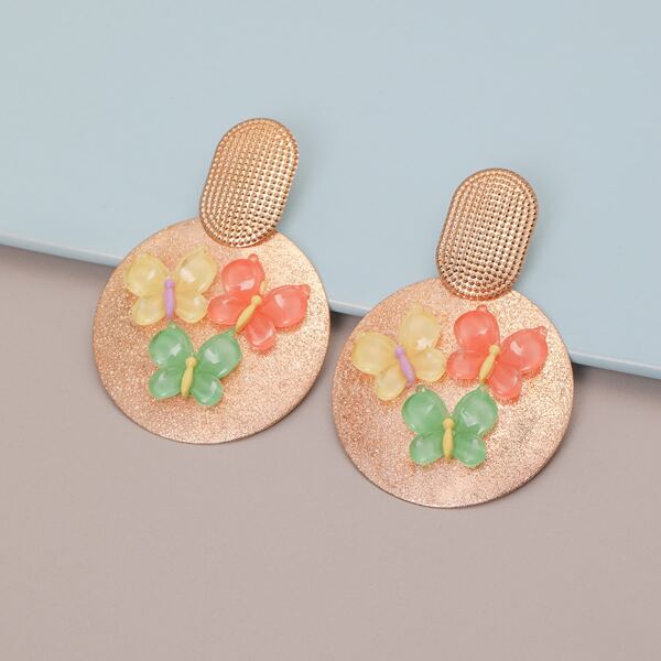 

Butterfly Decor Earrings, Multicolor