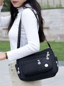 简约斜挎包女士尼龙斜挎包，休闲多口袋单肩包，轻便旅行钱包，送给妈妈的母亲节礼物优雅花卉图案手提包，女士时尚仿皮单肩包，双手柄钱包小号多口袋斜挎包，帆布轻便邮差包，休闲时尚百搭单肩包