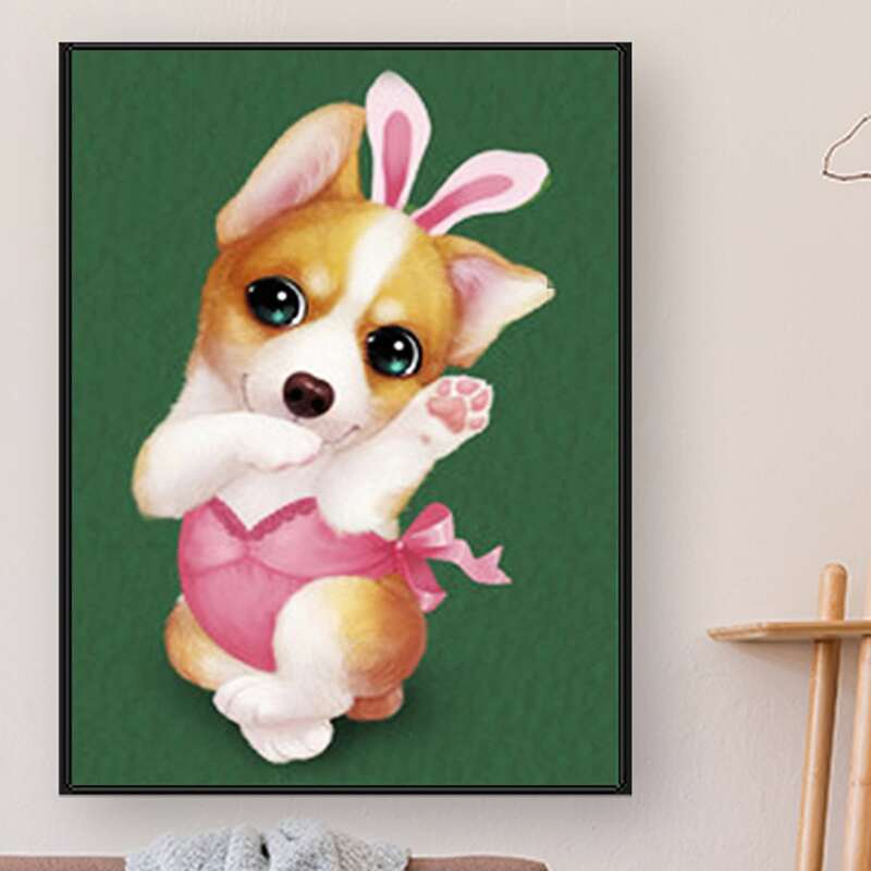 

Dog Pattern Diamond Painting Without Frame, Multicolor