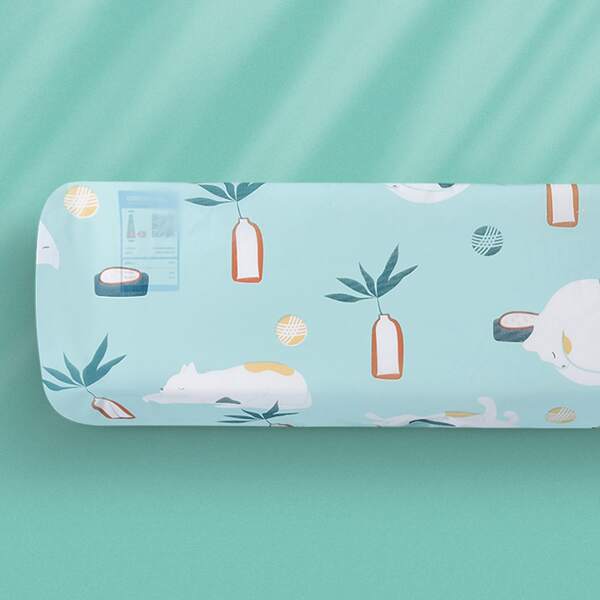 

1pc Cartoon Graphic Air Conditioner Dust Cover, Baby blue