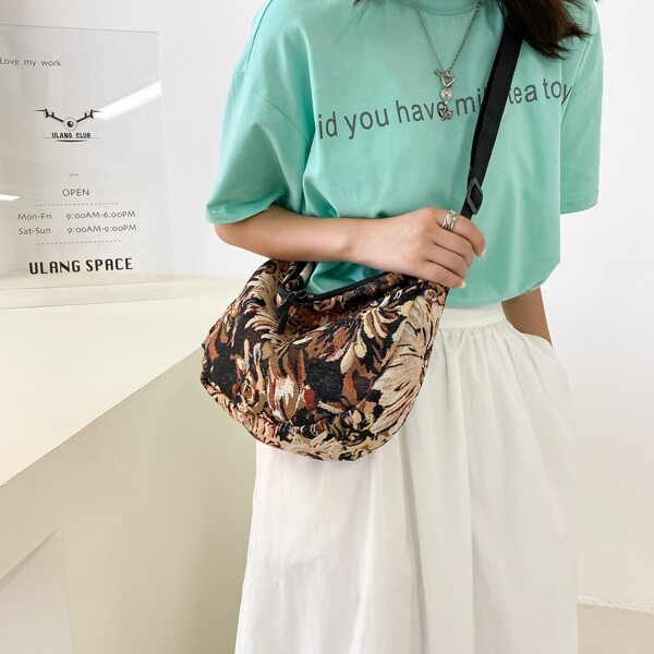 

Graphic Canvas Crossbody Bag, Multicolor