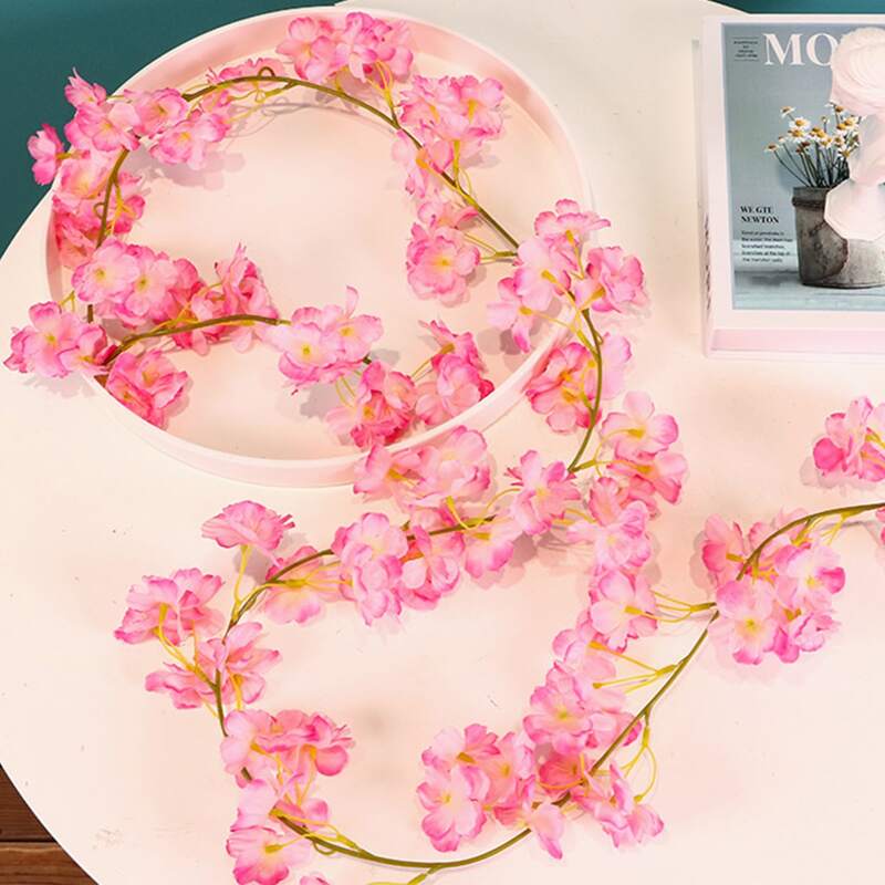 

1pc Artificial String Flower, Pink