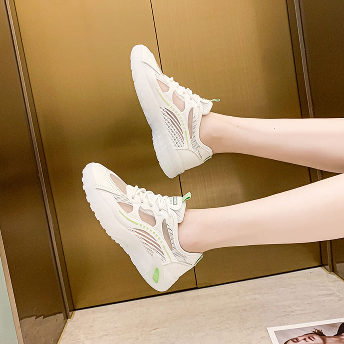 

Lace Up Front Sneakers, White