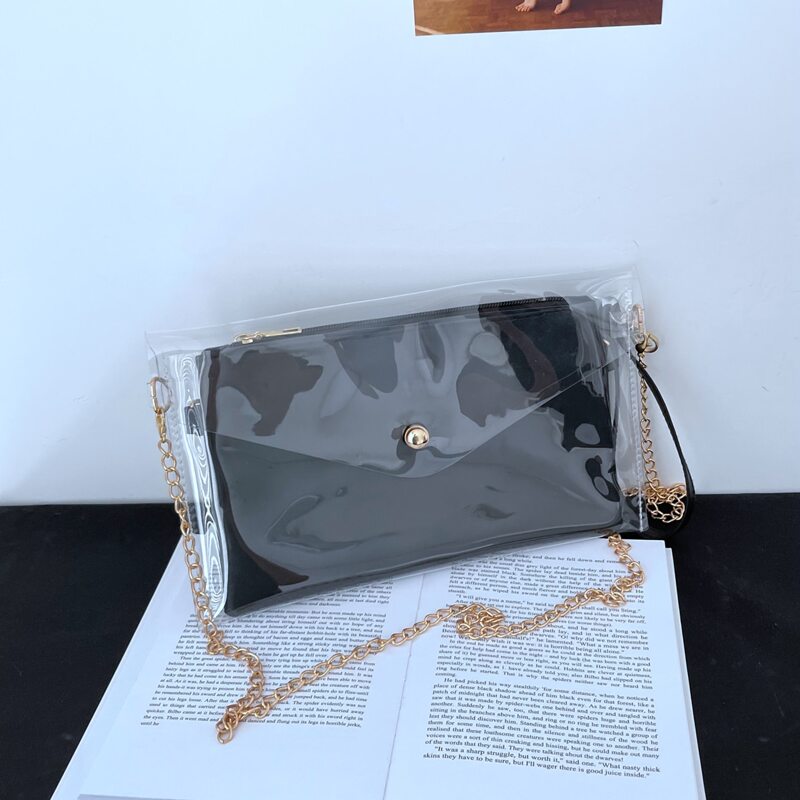 

Chain Strap Crossbody Bag, Black