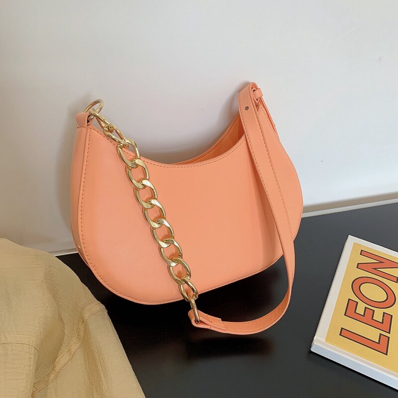 

Minimalist Shoulder Bag, Coral orange