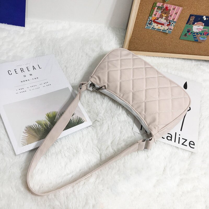 

Quilted Shoulder Bag, Beige