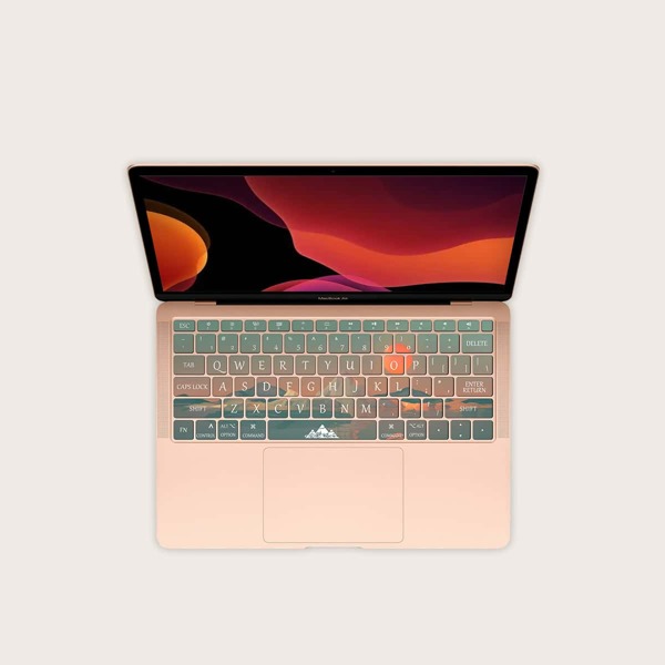 

1sheet Sunset Pattern Keyboard Sticker For MacBook Air 13.3 Inch, Multicolor