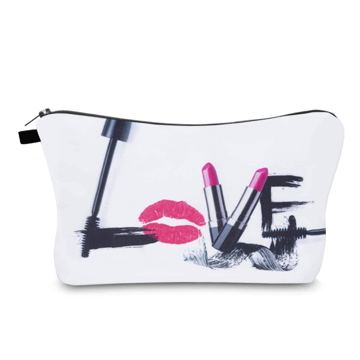 

Cosmetics Pattern Zipper Makeup Bag, Multicolor