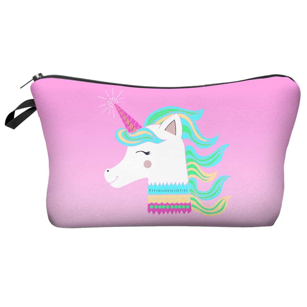 

Cartoon Unicorn Zipper Makeup Bag, Multicolor