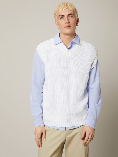 Manfinity Men V-neck Sweater Vest
